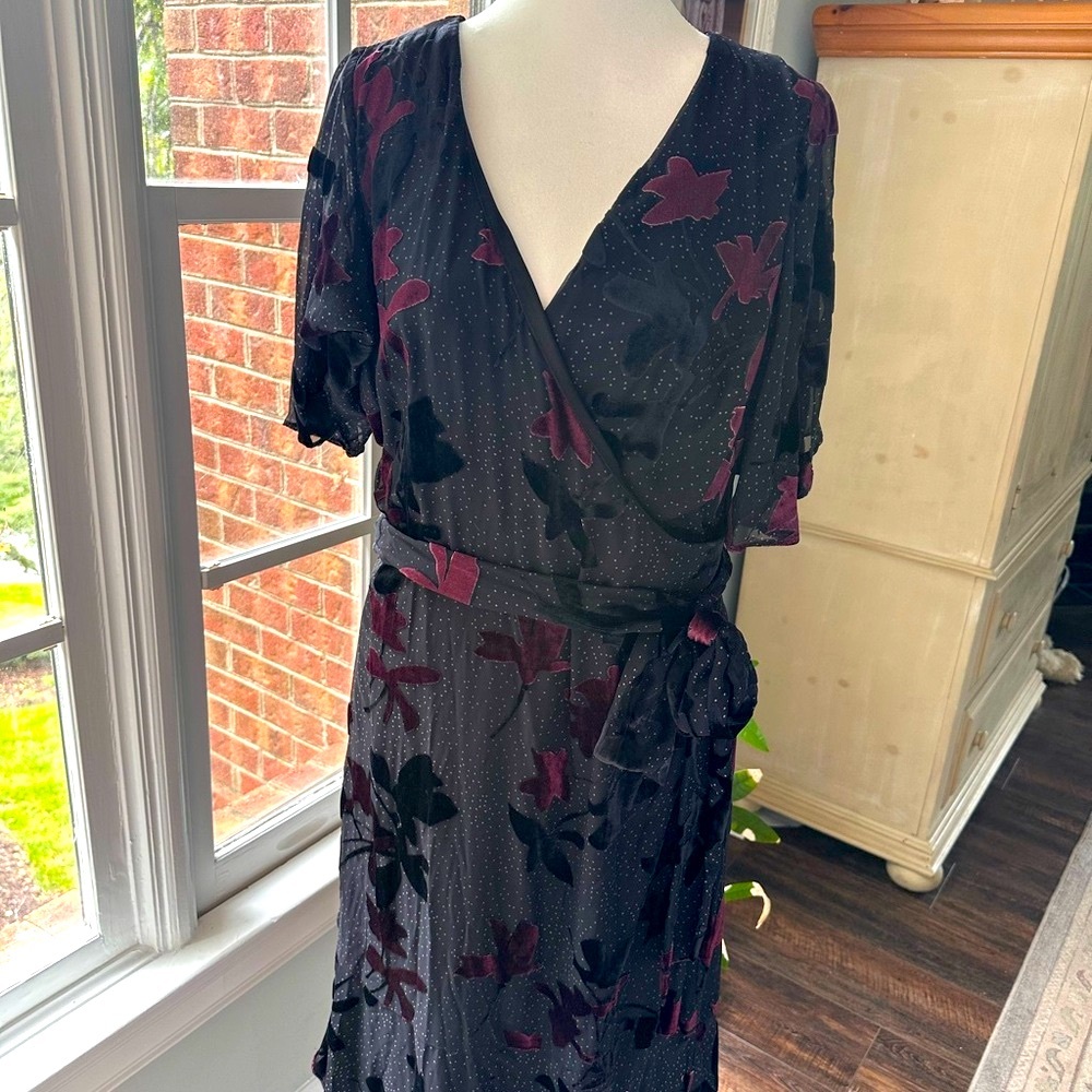 Ralph Lauren burn out wrap dress